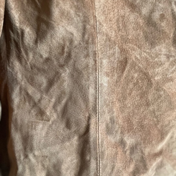 DANIER Suede Leather Western Cowboy Swirly-lines Brown Jacket - Picture 12 of 12